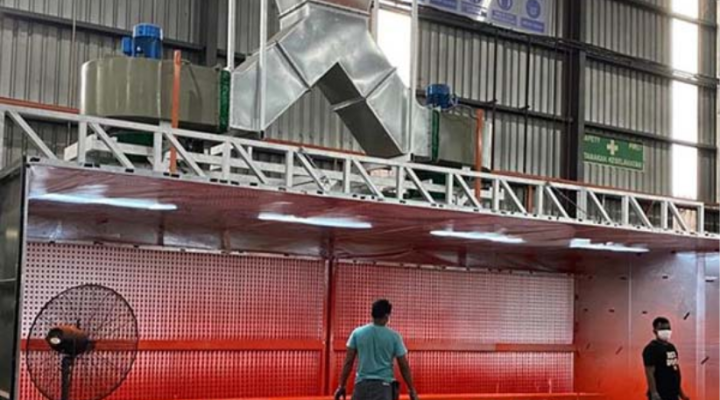 Industrial Powder Coating Spray Booth